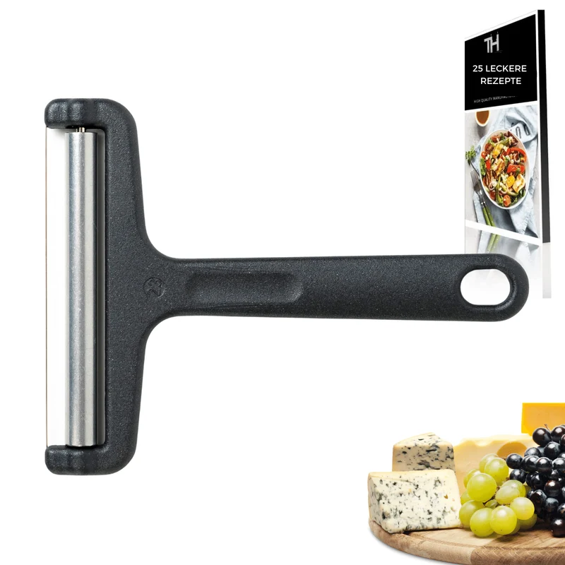 Thiru Käsemesser - Käsehobel für diverse Käsesorten wie Mozzarella, Cheddar, Gouda, Edamer - Käseschneider mit verstellbarer Schnittstärke