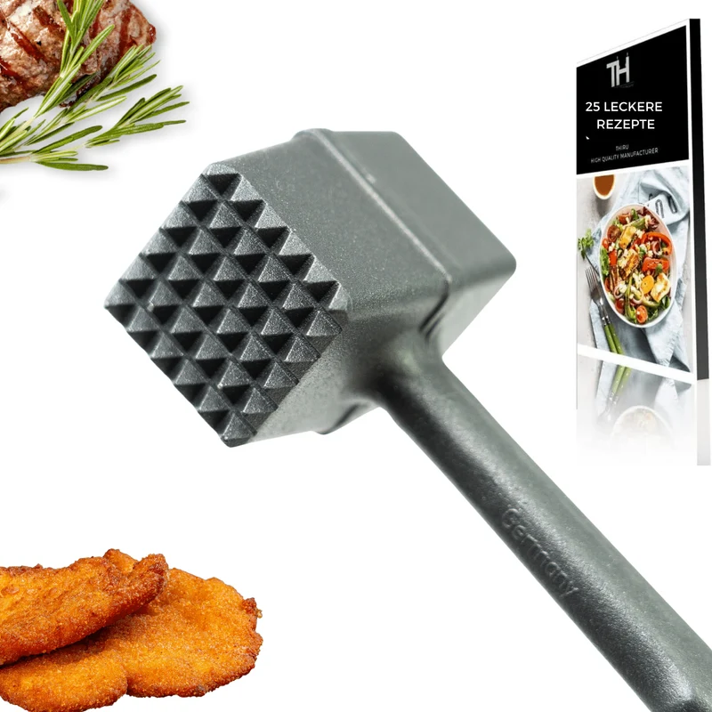 Thiru Fleischhammer - Fleischhammer für Schnitzel, Kotelett, Steak - Made in Germany