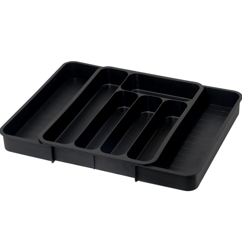 Besteckhalter für Schubladen,(28-47,5CM) Verstellbarer Besteckeinsatz, Schubladen organizer küche