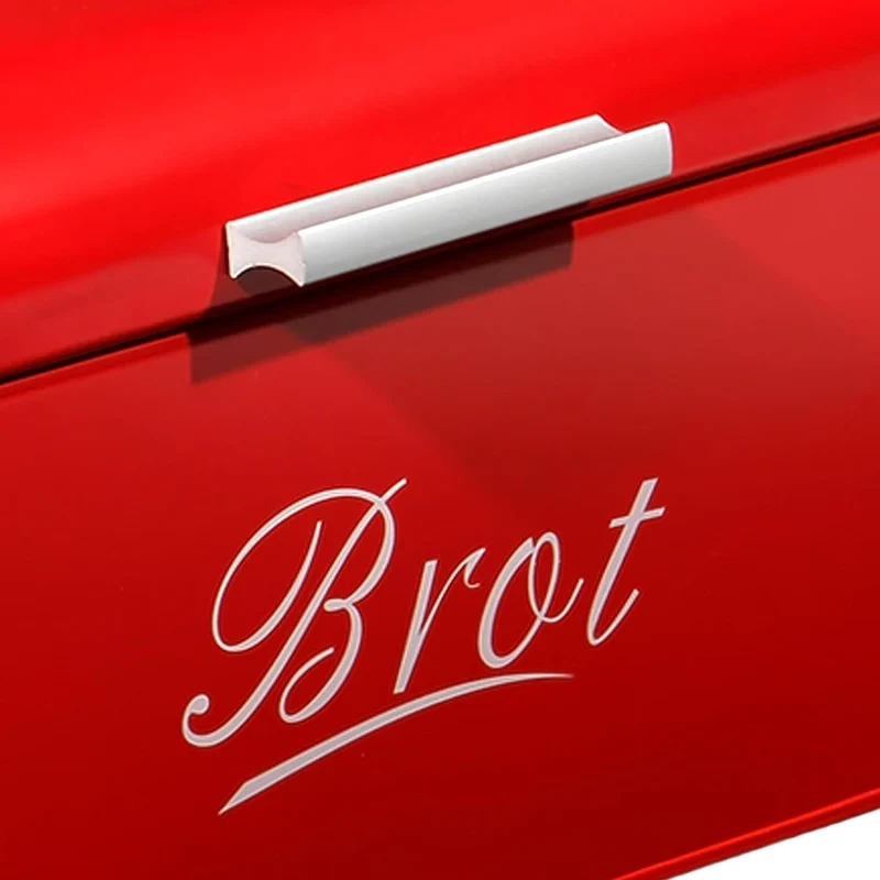 Brotkasten mit Deckel, Großer Knäckebrot Box aus Metall, Brot und Kekse Lange Aufbewahren und Trocken Halten, Retro Design (31cm)