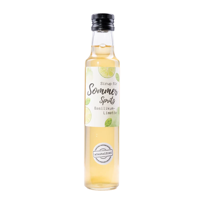Sommer Spritz Sirup Basilikum-Limette