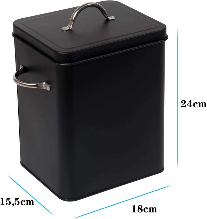 Waschmittel Aufbewahrung 6.5L, Metall Waschpulver Box, Aufbewahrungsbox für Hundefutter, Katzenfutter, Kaffeebohnen