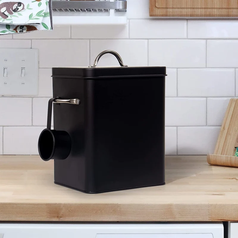 Waschmittel Aufbewahrung 6.5L, Metall Waschpulver Box, Aufbewahrungsbox für Hundefutter, Katzenfutter, Kaffeebohnen