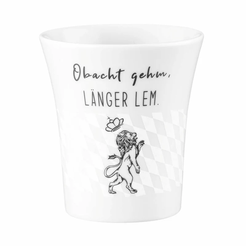 Seltmann Weiden Becher mit Henkel Diva Obacht gem, Kaffeetasse, Porzellan, Bunt, 400 ml, 001.771068
