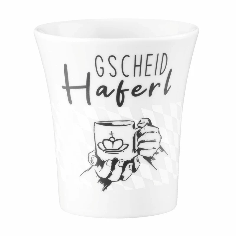 Seltmann Weiden Becher mit Henkel Diva Gscheid Haferl, Kaffeetasse, Porzellan, Bunt, 400 ml, 001.771070