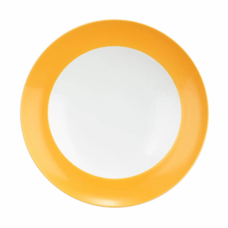 Seltmann Weiden Suppenteller Rund mit Fahne Liberty Pure Colors Mango Orange, Speiseteller, Porzellan, 240 ml, 001.775951