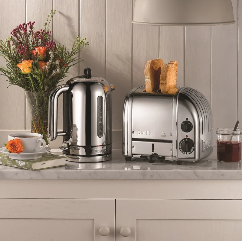 Dualit Toaster Paket 3, 2er Toaster mit Brötchenaufsatz und zwei Sandwichzangen