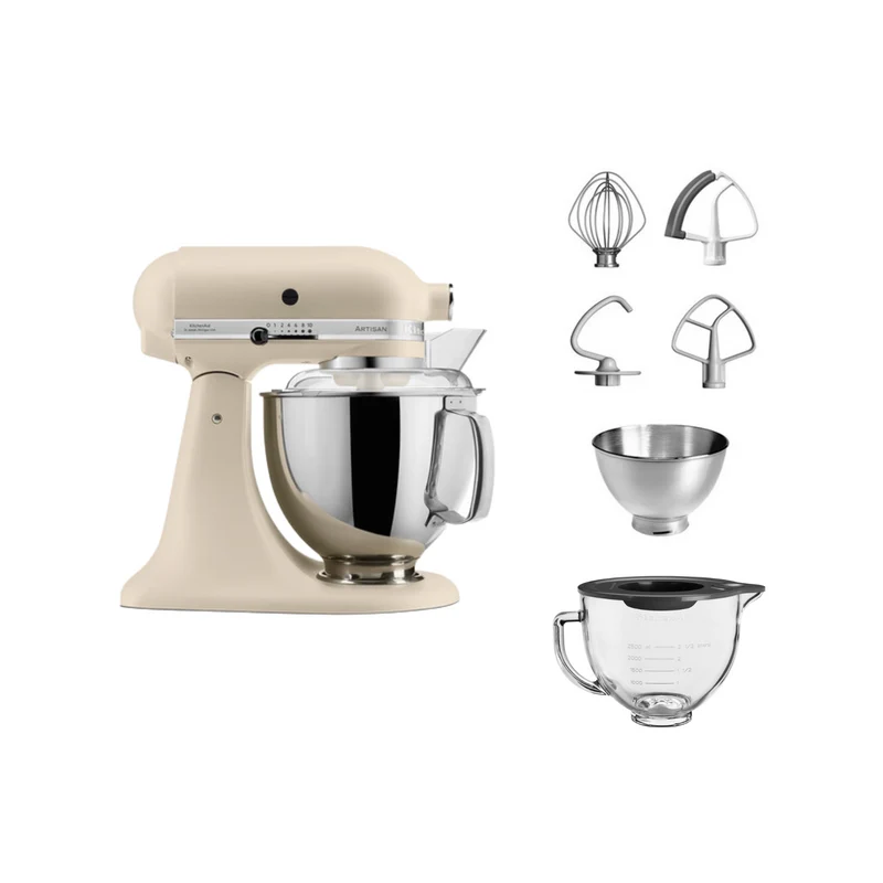 KitchenAid 4,8 L 5KSM175 Artisan Küchenmaschine Glasset mit Glasschüssel
