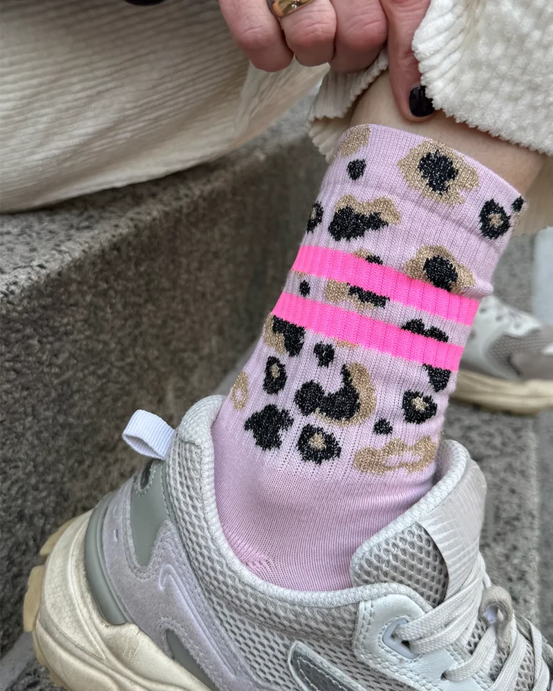 OOLEY Socken Leo Allover Neon Rose