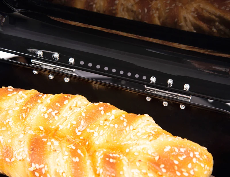 Brotbox ,Großer Knäckebrot Box aus Metall, Brot und Kekse Lange Aufbewahren und Trocken Halten, Retro Design 31cm*19cm*15cm (Schwarz)