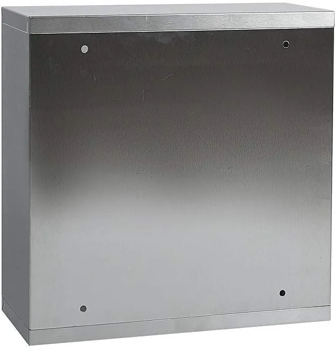 Medizinschrank mit Fachböden, Wand-Medizinbox aus Edelstahl 30 x 30 x 12 cm（Silber - 2 Schichten）