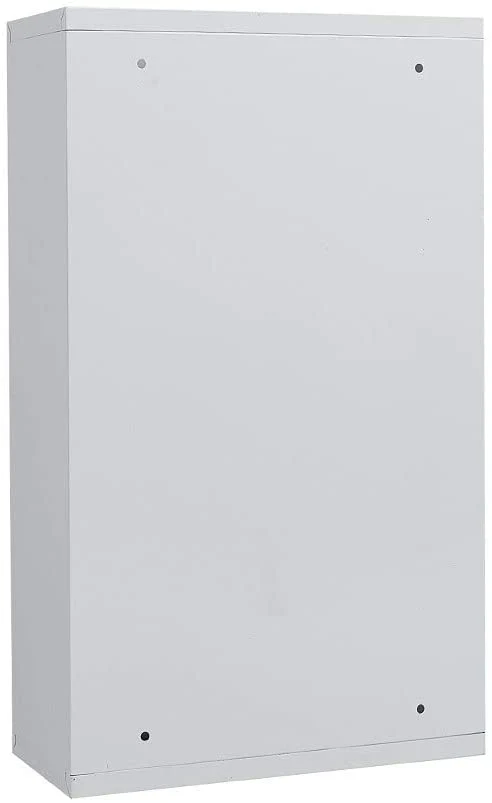 Medizinschrank Abschließbar Hängend, Erste Hilfe Schrank, Arzneischrank aus Edelstahl, Wand-Medizinbox 48 x 27 x 12 cm (Weiß - 3 Schichten)