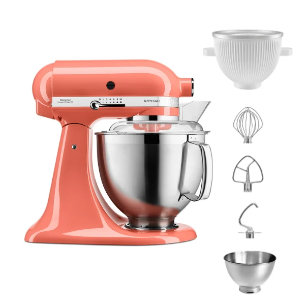 KitchenAid 4,8 L 5KSM185 Artisan Küchenmaschine Icelover Eiszubereiter 5KSMICM