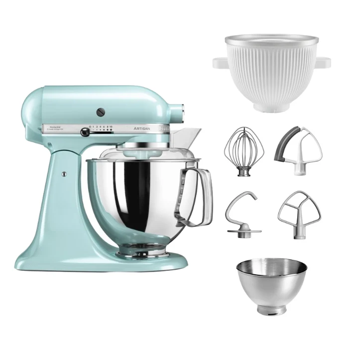 KitchenAid 4,8 L 5KSM175 Artisan Küchenmaschine Icelover mit Eiszubereiter