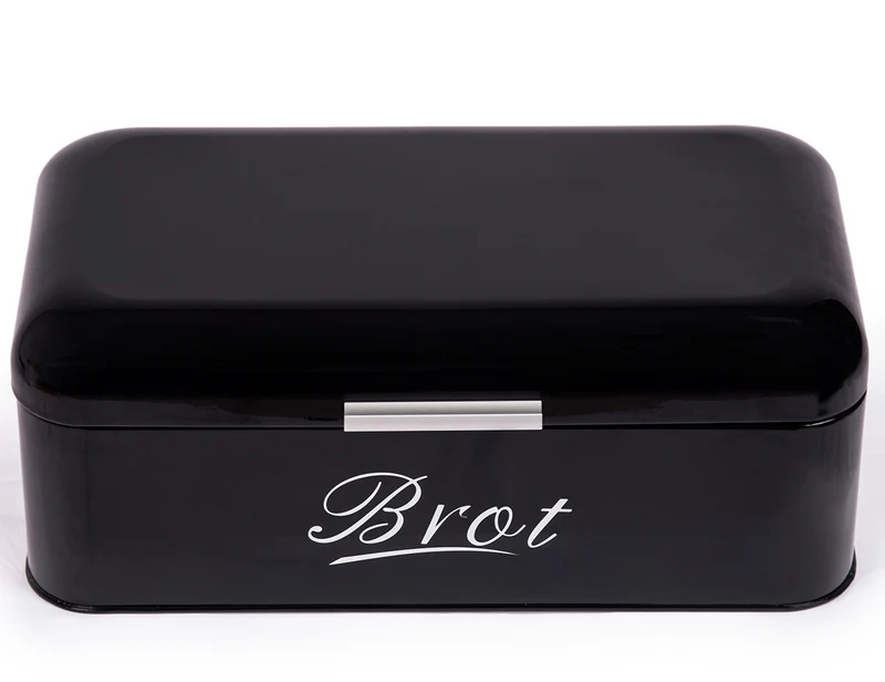 Brotkasten mit Deckel, Großer Knäckebrot Box aus Metall, Brot und Kekse Lange Aufbewahren und Trocken Halten, Retro Design 43cm