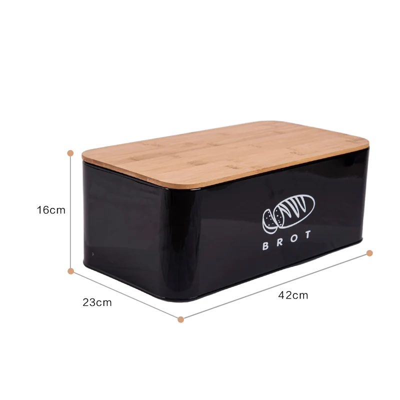 Brotkasten mit Deckel, Großer Knäckebrot Box aus Metall, Brotaufbewahrungsbox , Brot,Kekse Lange Aufbewahren und Trocken Halten(42cm)