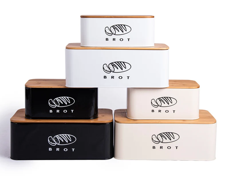 Brotbox mit Deckel, Großer Knäckebrot Box aus Metall, Brotaufbewahrungsbox , Brot ,Kekse Lange Aufbewahren und Trocken Halten (Beige-42cm)