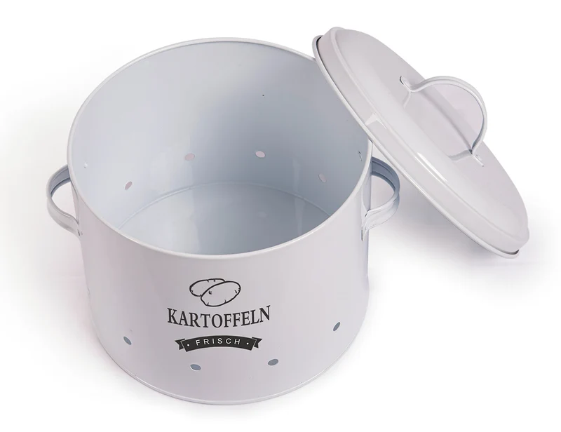 Kartoffel Vorratsdosen Set, Kartoffeltopf im Retro Zwiebeltopf, Vorratsbehälter aus Metall, Kann Kartoffeln für eine Lange Zeit lagern