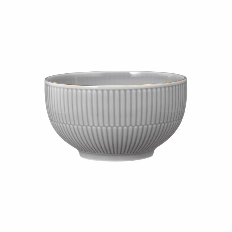 Seltmann Weiden Müslischale Amina Silbergrau Goldrand, Schüssel, Porzellan, Grau, 980 ml, 001.776127