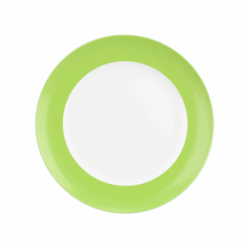 Seltmann Weiden Frühstücksteller Rund mit Fahne Liberty Pure Colors Lime Green, Teller, Porzellan, Grün, 22.6 cm, 001.776027