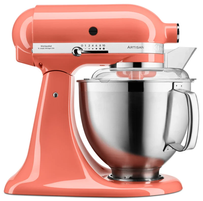 KitchenAid 4,8 L 5KSM185 Artisan Küchenmaschine Beginnerset Artisan Gemüseschneider+Flexirührer