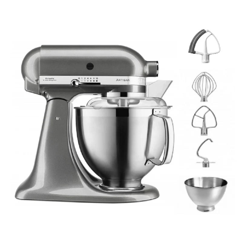 KitchenAid 4,8 L 5KSM185 Artisan Küchenmaschine Flexiset Artisan + Flexirührer