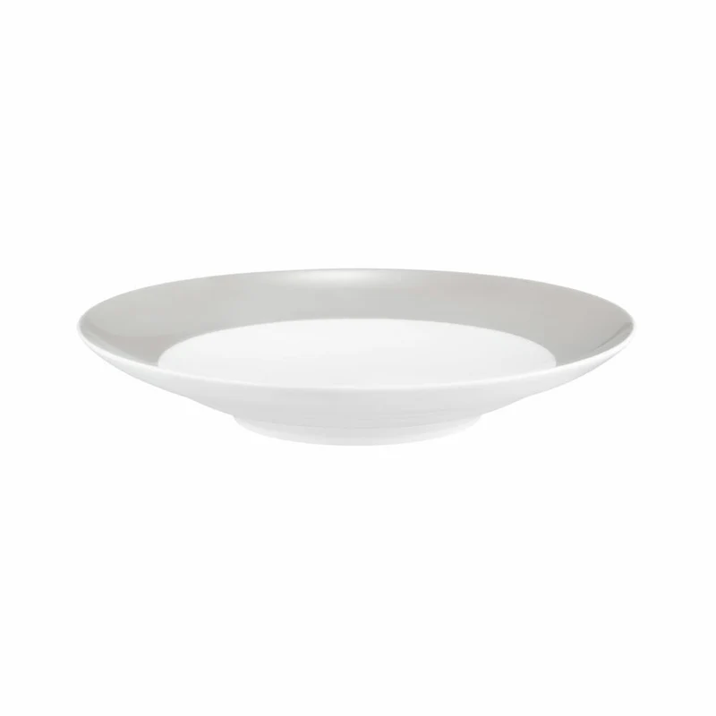 Seltmann Weiden Suppenteller Rund mit Fahne Liberty Pure Colors New Grey, Speiseteller, Porzellan, Grau, 240 ml, 001.775991