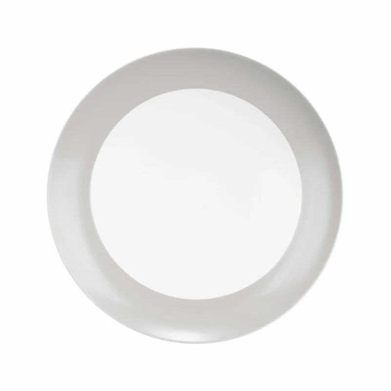 Seltmann Weiden Suppenteller Rund mit Fahne Liberty Pure Colors New Grey, Speiseteller, Porzellan, Grau, 240 ml, 001.775991