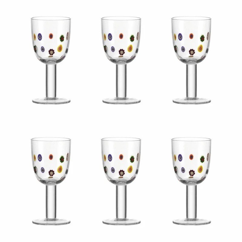 Leonardo Millefiori Weißwein 6er Set, Weißweinglas, Weinglas, Weinkelch, Glas, 350 ml, 17189