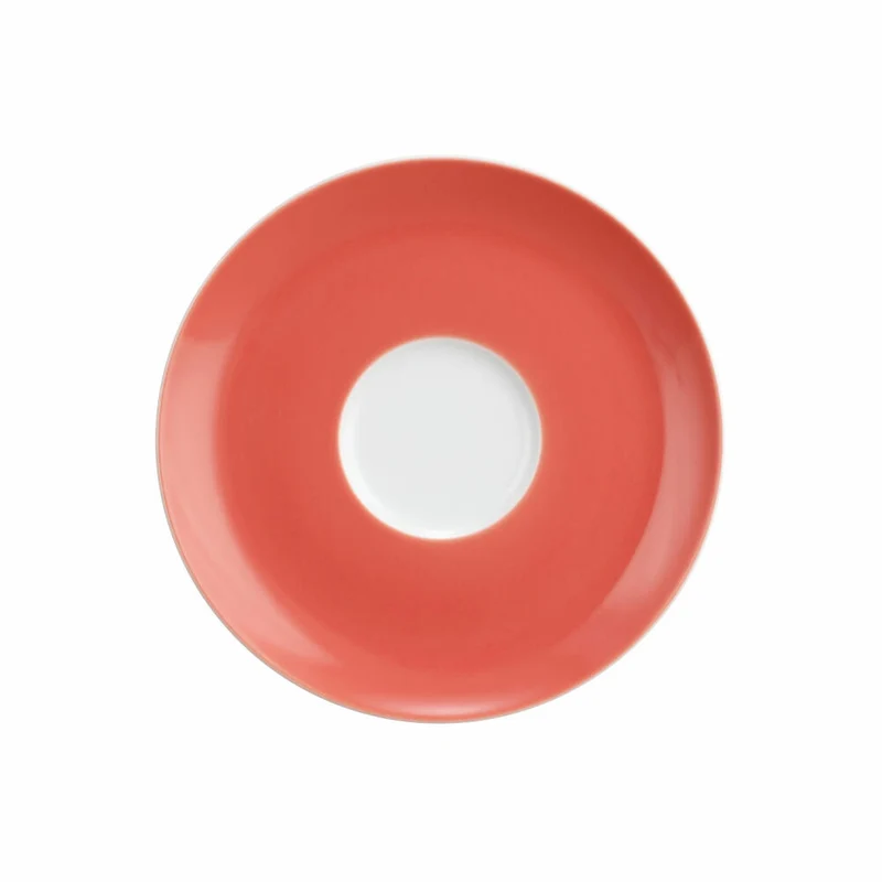 Seltmann Weiden Kombi-Untertasse Groß Liberty Pure Colors Flamingo Red, Unterteller, Porzellan, Rot, 16.1 cm, 001.775962