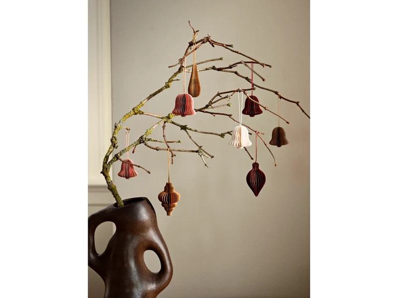 BROSTE COPENHAGEN Christmas Mix Baumschmuck 2-er Set brown