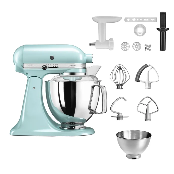 KitchenAid 4,8 L 5KSM175 Artisan Küchenmaschine Cookielover mit Fleischwolf+Spritzgebäckvorsatz