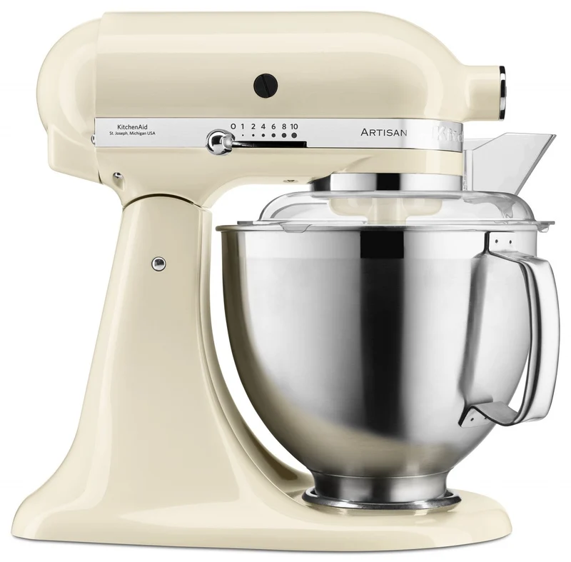 KitchenAid 4,8 L 5KSM185 Artisan Küchenmaschine Allrounderset Fleischwolf+Spritzgebäck+Gemüseschneider