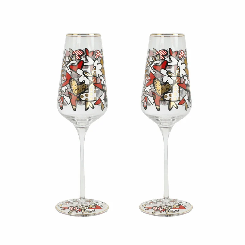 Goebel Sektglas Britto- All We Need Is Love, Glas, Bunt, Füllmenge 100 ml, 66453371