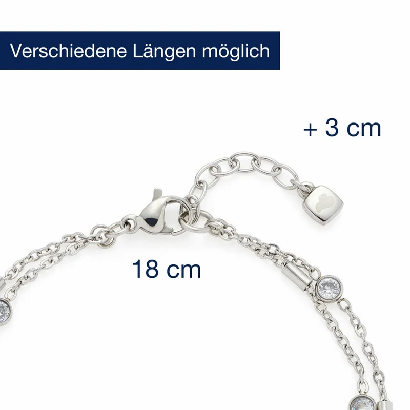 Leonardo Armband Francis Ciao, Armschmuck, Schmuck, Edelstahl, Zirkonia, 024981