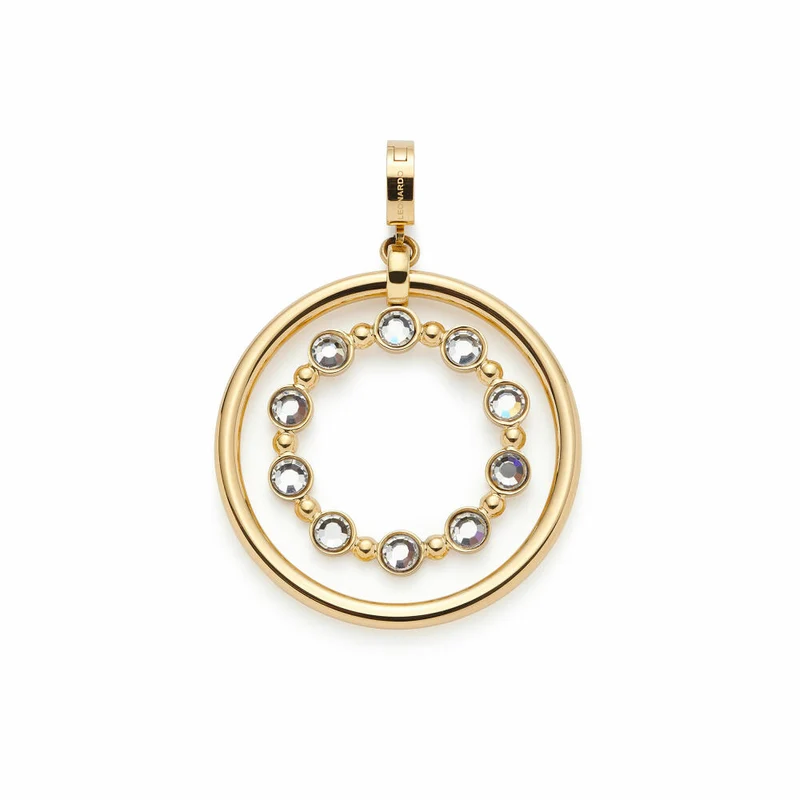 Leonardo Anhänger Gold Bobby Clip & Mix, Kettenanhänger, Schmuck, Edelstahl Gold, Zirkonia, 024944