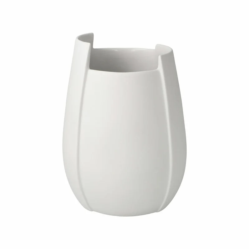 Goebel Vase Ova, Biskuit-Porzellan, Biskuit weiß, 16 cm, 14005801
