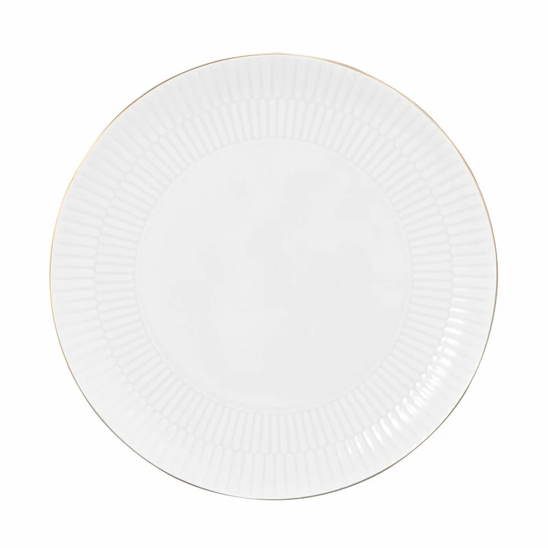 Seltmann Weiden Frühstücksteller Rund Amina Weiß Goldrand, Speiseteller, Porzellan, 22.7 cm, 001.776088