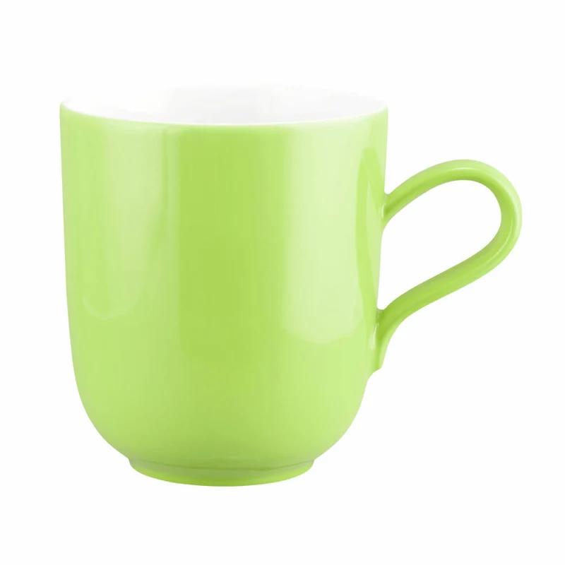 Seltmann Weiden Becher mit Henkel Liberty Pure Colors Lime Green, Kaffeebecher, Porzellan, Grün, 420 ml, 001.776029
