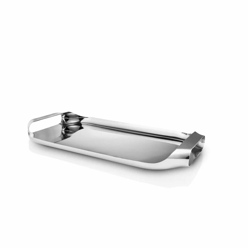 Eva Solo Serviertablett Polished Steel, Tablett, Edelstahl, Silberfarben, 43 x 25 cm, 530601