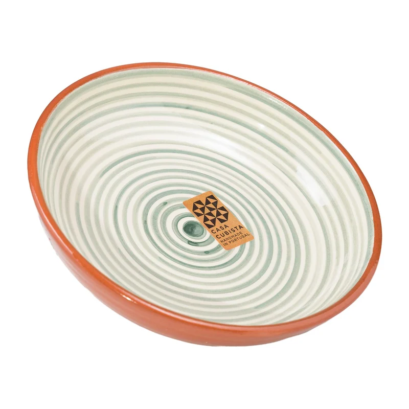 Keramikschale mittel – fine stripes sage