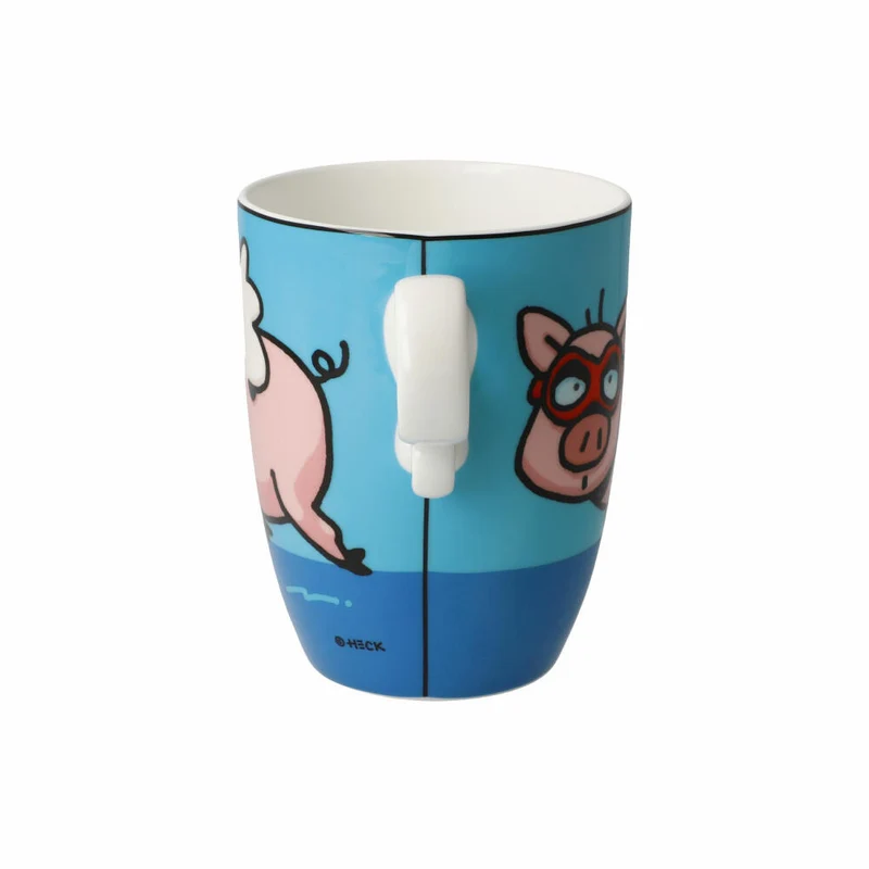 Goebel Künstlertasse Ed Eck - When Pigs Fly, Fine Bone China, Bunt, 400 ml, 67200181