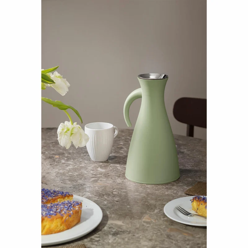 Eva Solo Isolierkanne Pistachio, Thermokanne, Edelstahl, Glas, Grün, 1 L, 502890