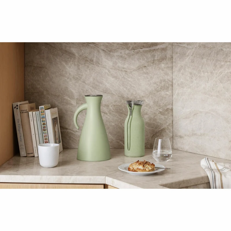 Eva Solo Isolierkanne Pistachio, Thermokanne, Edelstahl, Glas, Grün, 1 L, 502890