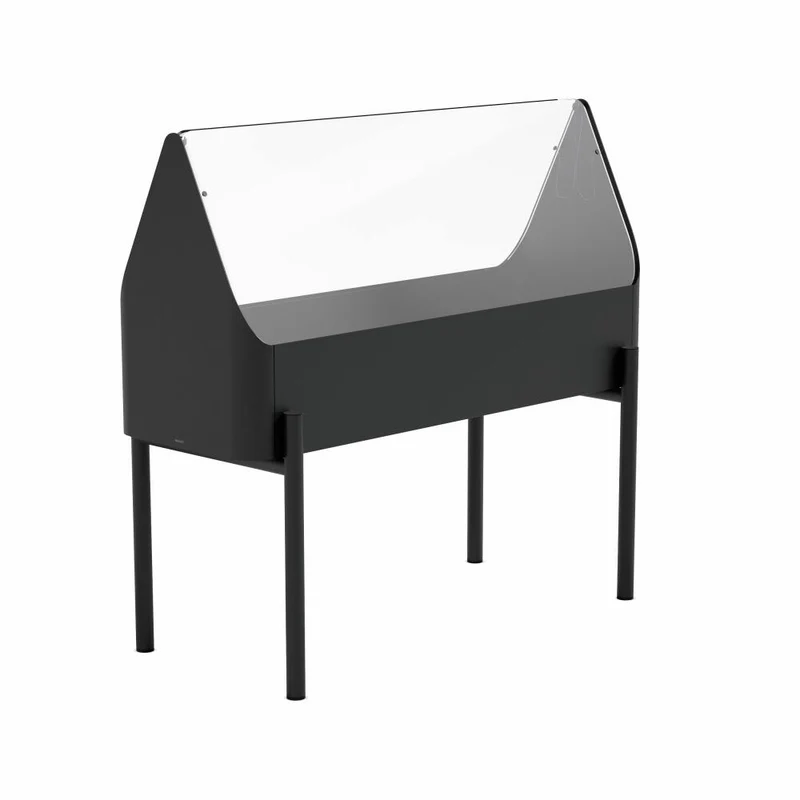 Eva Solo Pflanzenbox Simply Grow mit Gewächshaus, Aluminium, Glas, Kunststoff, Schwarz, 73 x 80 x 33 cm, 741010011