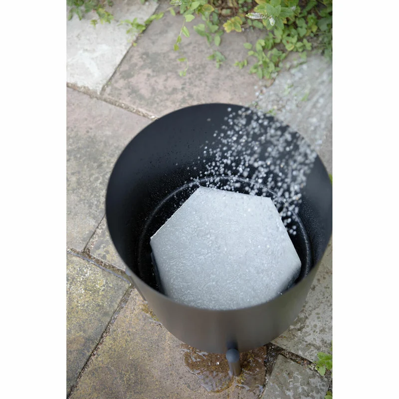 Eva Solo Übertopf Simply Grow klein, Aluminium, Kunststoff, Schwarz, 31.5 x 42 cm, 741010017