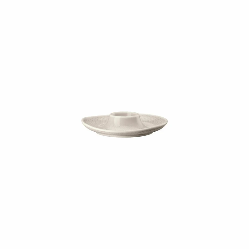 Rosenthal Eierbecher Junto Soft Shell mit Ablage, Porzellan, Grau, 13 cm, 10540-405207-15525