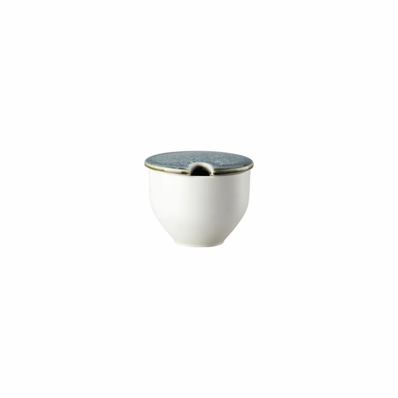Rosenthal Zuckerdose Junto Aquamarine mit Einschnitt, Keramik, Blau, 21540-405253-64386