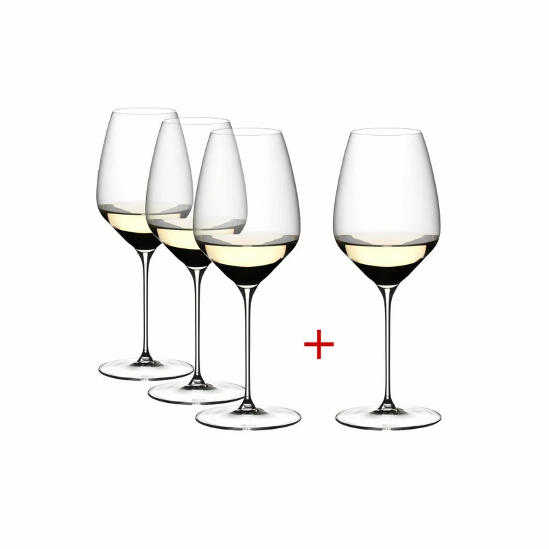Riedel Veloce Riesling, 4er Vorteilsset, Weißweinglas, Weinglas, Kristallglas, 570 ml, 5330/15