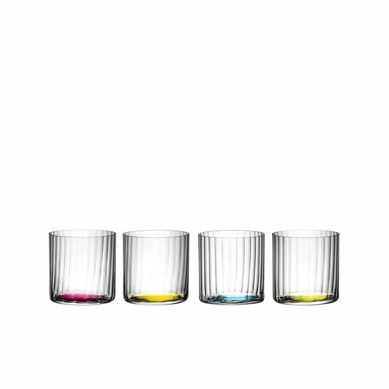 Riedel Happy H2O Optic, 4er Set, Universalglas, Trinkglas, Wasserglas, Kristallglas, 330 ml, 5414/22